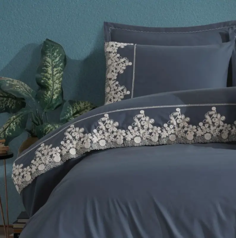 Clasy Комплект Постельного Белья Двуспальный Osela V4 Индиго - 3