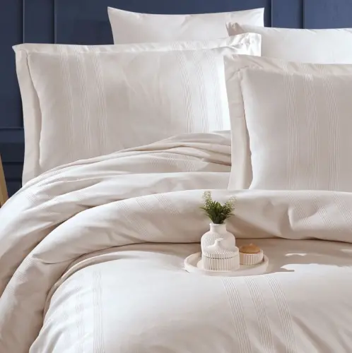 Clasy Melkor Double Size Ranforce Bedding Set V8 Stone - NEVRESIMDUNYASI (1)