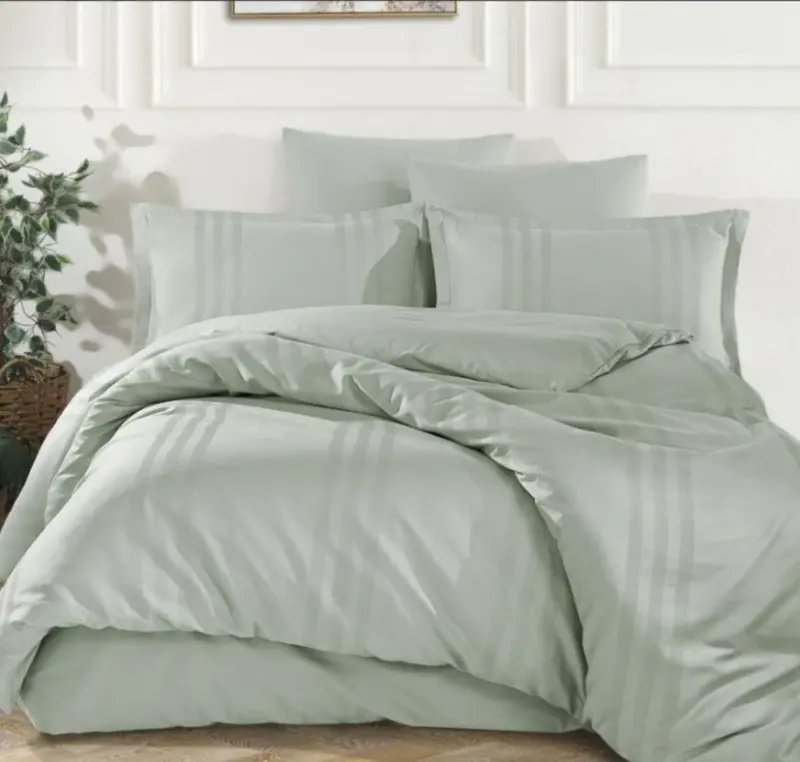 Clasy Melkor Double Size Ranforce Duvet Cover Set V9 Sage - 3