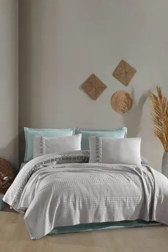 Clasy Pike Takımı Çift Kişilik Bohemline V10 A.Gri - NEVRESIMDUNYASI (1)