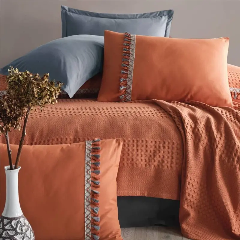 Clasy Pike Takımı Çift Kişilik Bohemline V2 Kiremit - 3