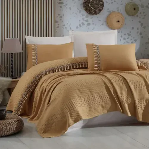 Clasy Pike Takımı Çift Kişilik Bohemline V6 Hardal - 1