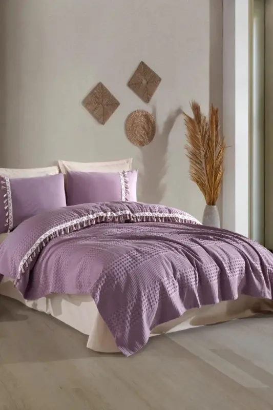 Clasy Pike Takımı Çift Kişilik Bohemline V7 Lila - 1