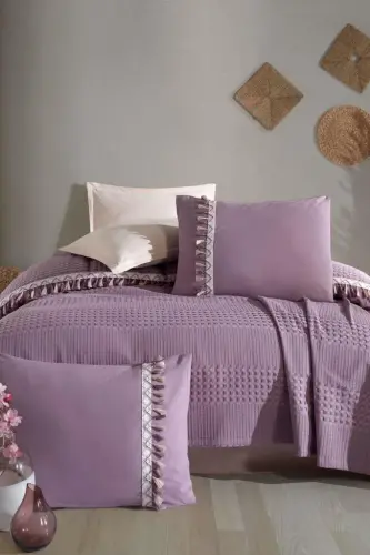 Clasy Pike Takımı Çift Kişilik Bohemline V7 Lila - NEVRESIMDUNYASI (1)