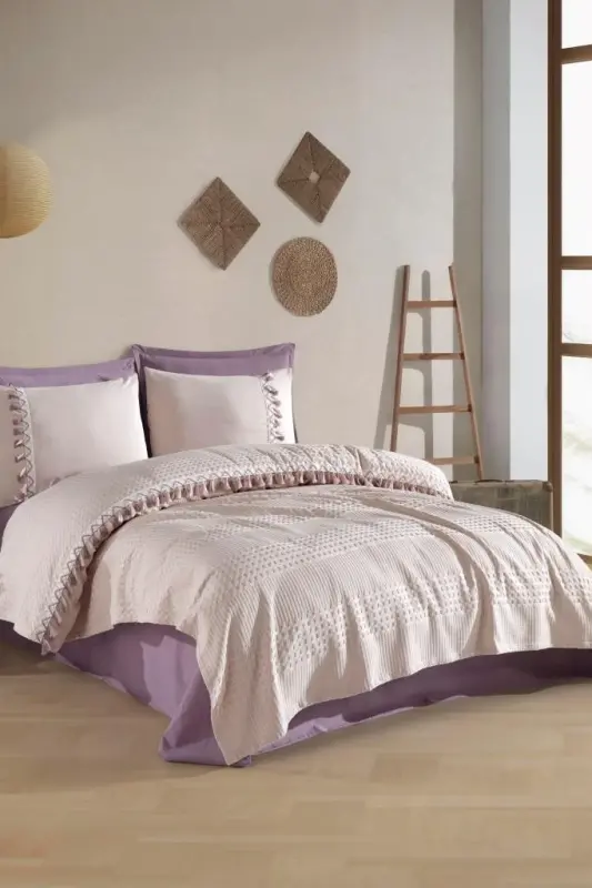 Clasy Pike Takımı Çift Kişilik Bohemline V8 Taş Rengi - 2