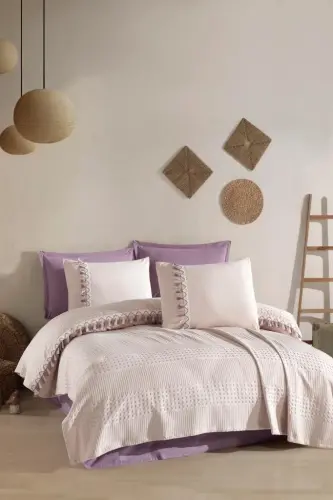 Clasy Pike Takımı Çift Kişilik Bohemline V8 Taş Rengi - 3