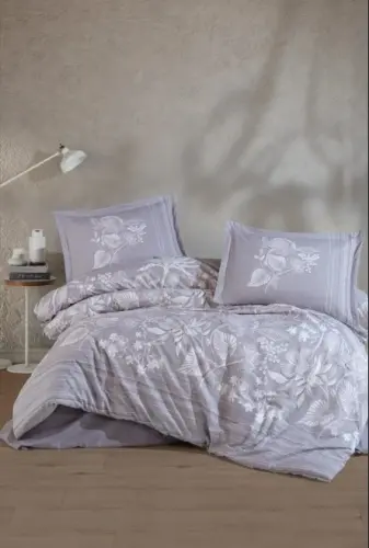 Clasy Ranforce Bed Linen Set Double Size Nera V1 Lilac - 1