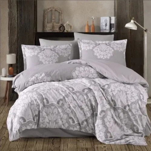 Clasy Ranforce Bed Linen Set Double Tabula V1 Grey - 1