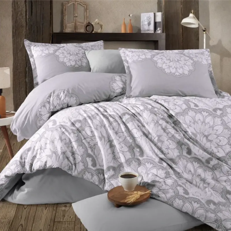 Clasy Ranforce Bed Linen Set Double Tabula V1 Grey - 2