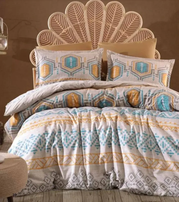 Clasy Ranforce Bedding Set Double Arnetti V1 Beige - 1