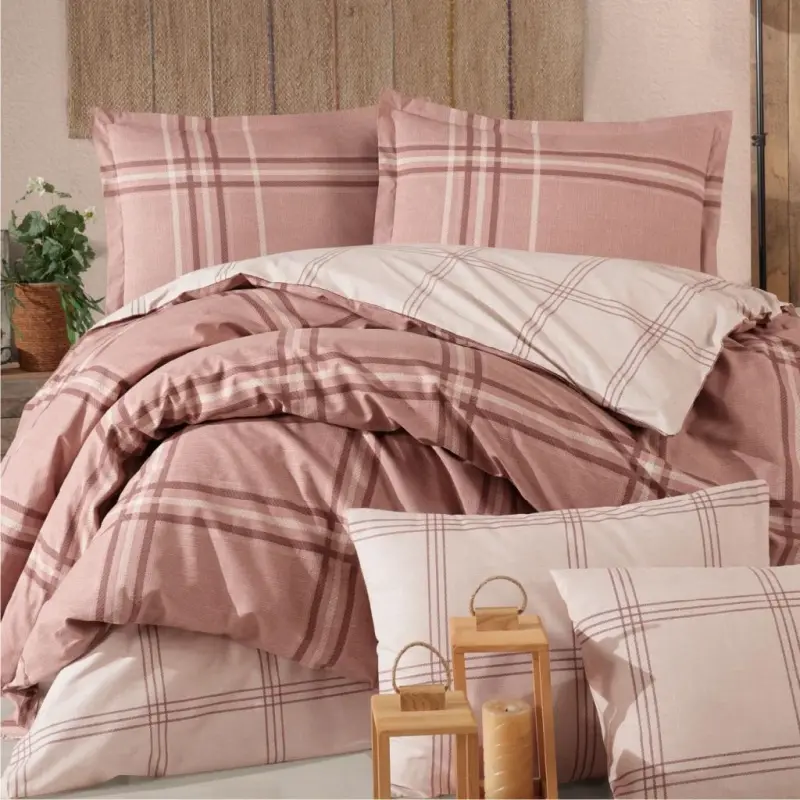 Clasy Ranforce Double Bed Linen Set Capella V2 Coffee - 2