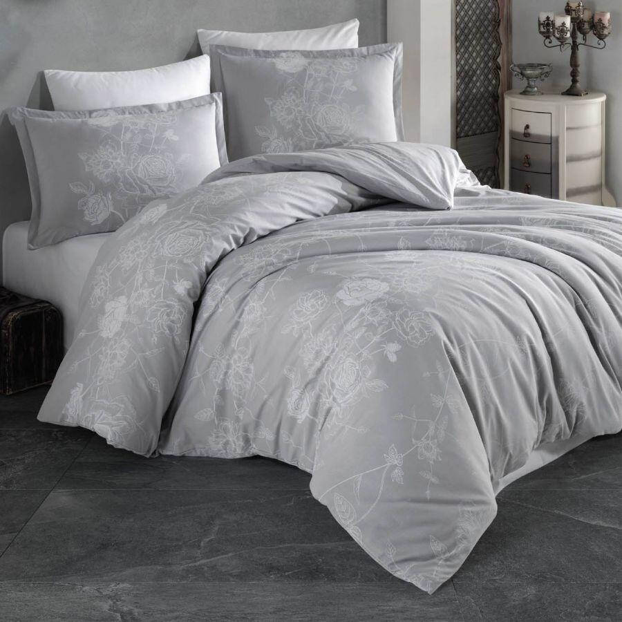 Clasy Ranforce Duvet Cover Set Double Arnor v2 Grey - 8