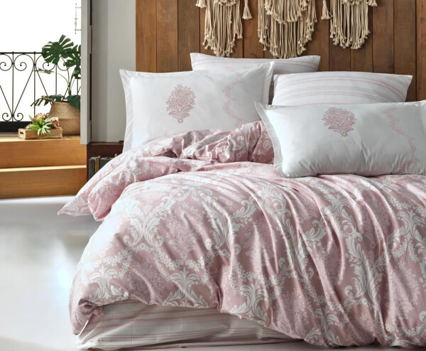 Clasy Ranforce Duvet Cover Set Double Fiorita v1 Pink - 3