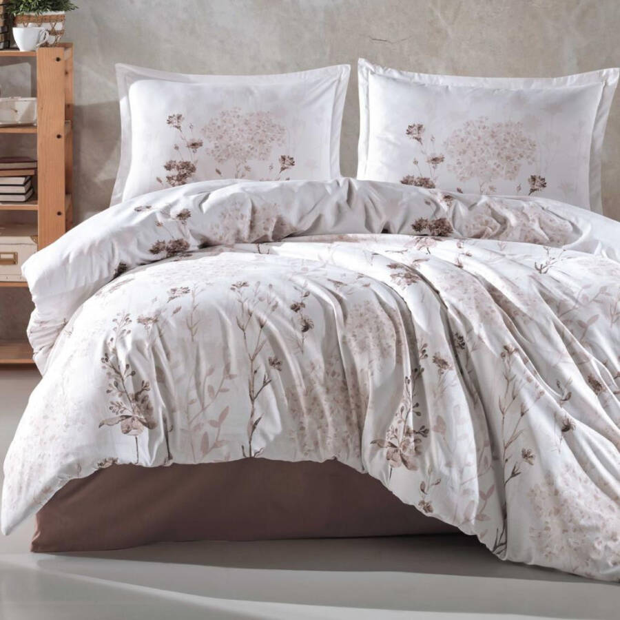 Clasy Ranforce Duvet Cover Set Double Ludi v1 Coffee - 4