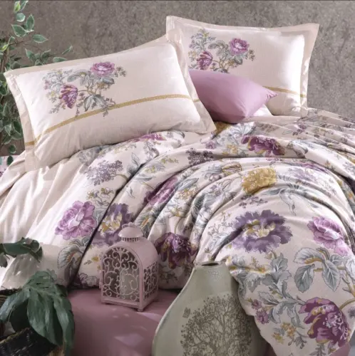 Clasy Ranforce Duvet Cover Set Double Size Mirante V1 Pink - 3