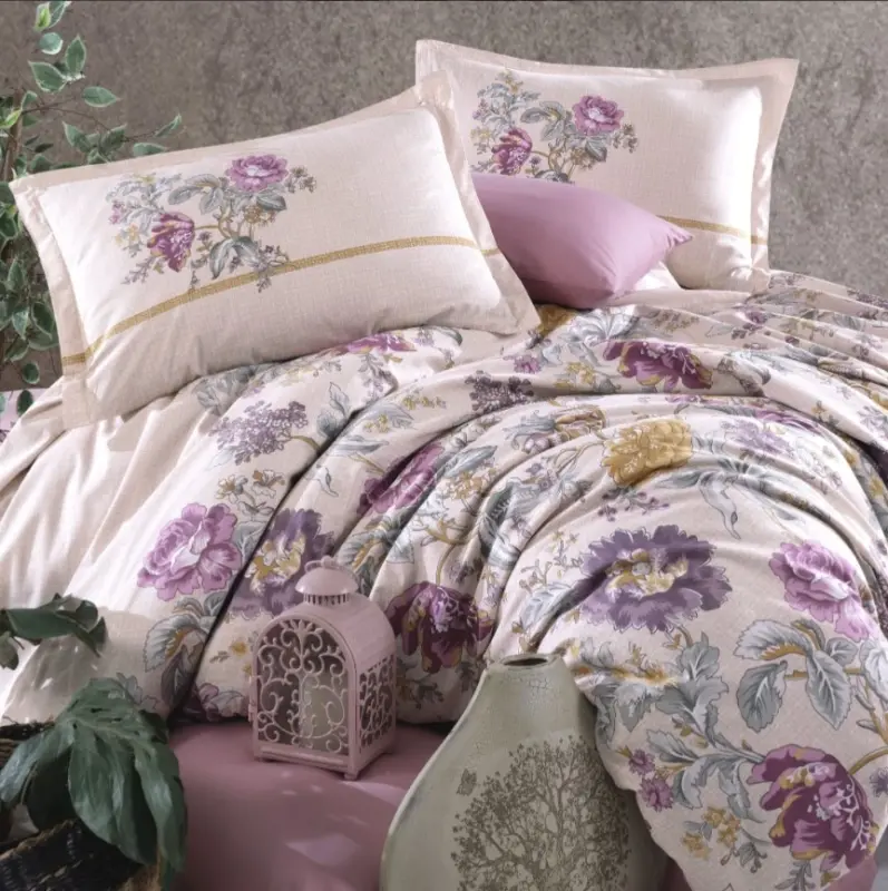 Clasy Ranforce Duvet Cover Set Double Size Mirante V1 Pink - 3