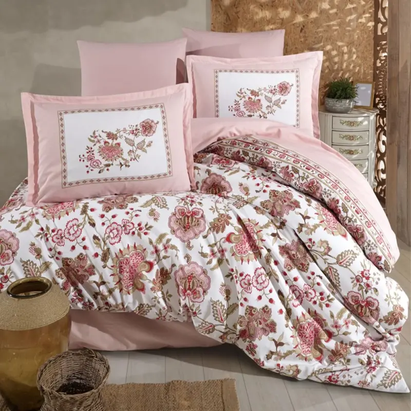 Clasy Ranforce Duvet Cover Set Double Size Omeya V1 Powder - 2