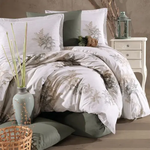 Clasy Ranforce Duvet Cover Set Double Size Virale V1 Green - 3