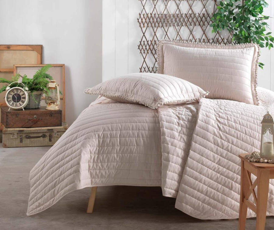 Clasy Single Bedspread Pedra v1 Beige - 5