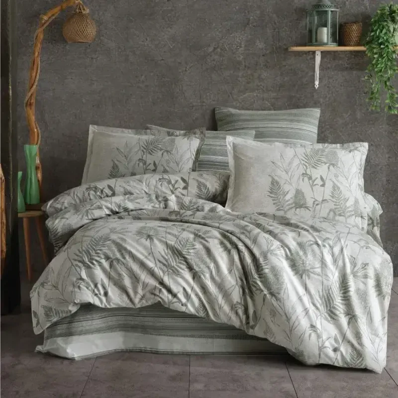 Clasy Single Size Ranforce Duvet Cover Set Tuva V1 - NEVRESIMDUNYASI