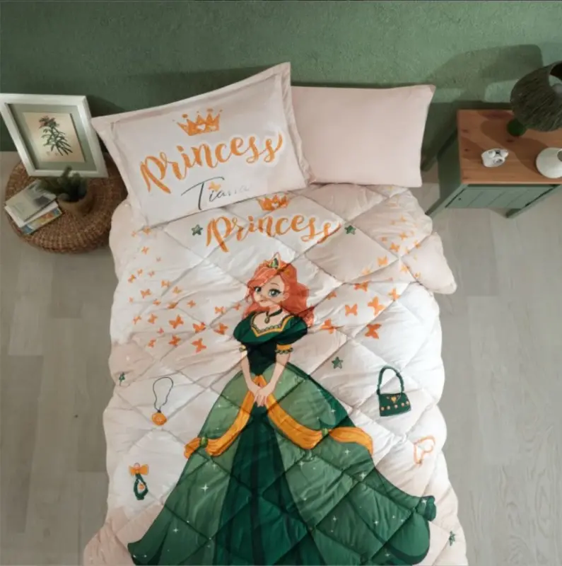 Clasy Single Size Ranforce Young Pattern Quilt Set Tiana - 1