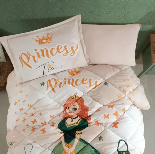 Clasy Single Size Ranforce Young Pattern Quilt Set Tiana - 3