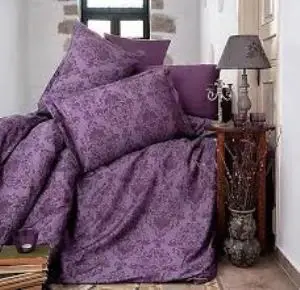 Clasy Single Size Satin Duvet Cover Set Kavala V2 Purple - 1
