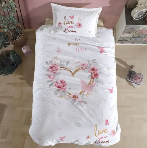 Clasy Single Youth Ranforce Duvet Cover Set Dream - 1