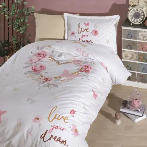 Clasy Single Youth Ranforce Duvet Cover Set Dream - NEVRESIMDUNYASI (1)