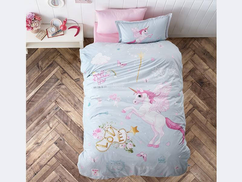 Clasy Single Youth Ranforce Duvet Cover Set Pegasus - 3