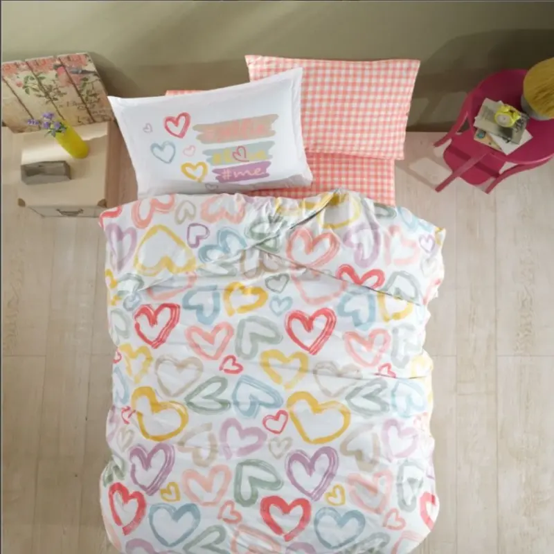Clasy Single Youth Ranforce Duvet Cover Set Selfie - 1