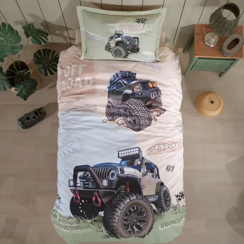 Clasy Tek Kişilik Genç Ranforce Nevresim Takımı Off Road - NEVRESIMDUNYASI