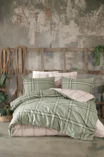 Clasy Tek Kişilik Ranforce Nevresim Takımı Capella V1 Yeşil - 1