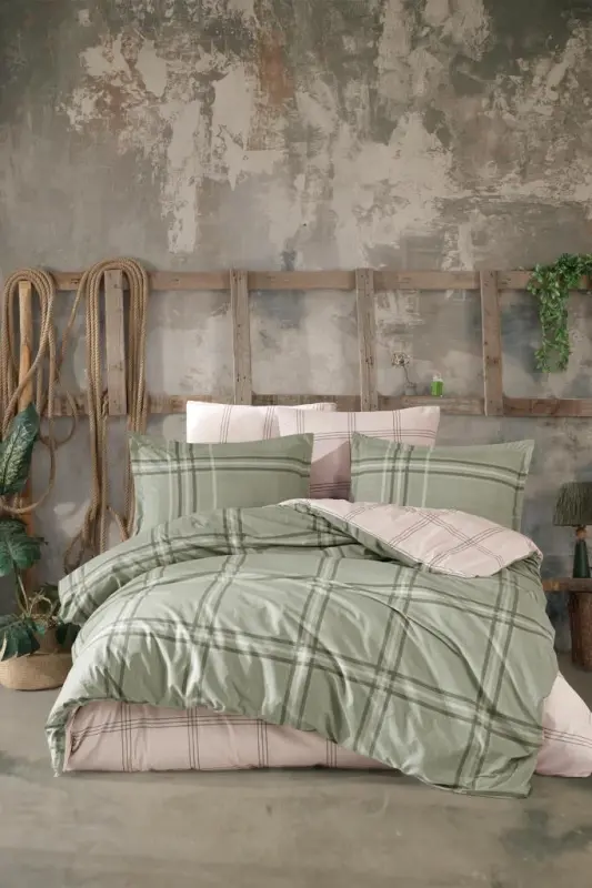 Clasy Tek Kişilik Ranforce Nevresim Takımı Capella V1 Yeşil - 1