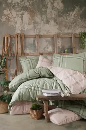 Clasy Tek Kişilik Ranforce Nevresim Takımı Capella V1 Yeşil - 3