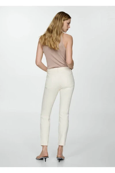 Claudia tor qisilgan crop jinsi shimlar - 4