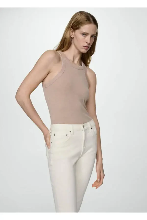 Claudia tor qisilgan crop jinsi shimlar - 7