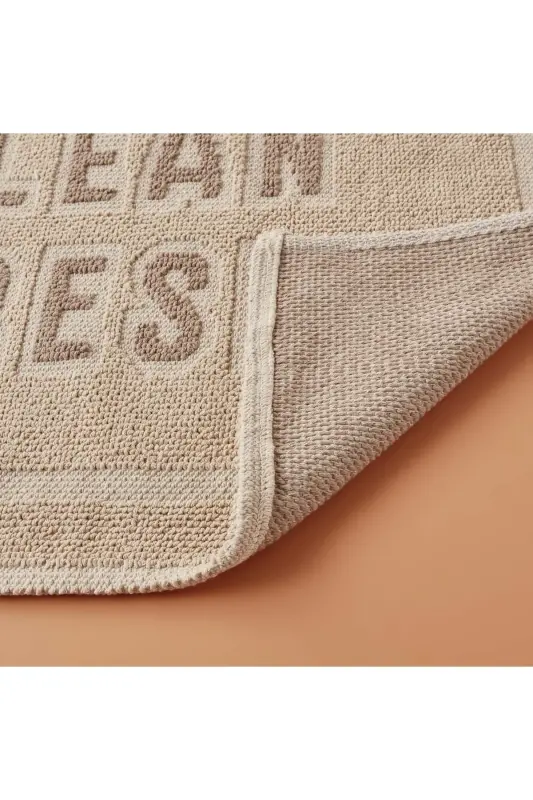 Clean Fresh Paspas Takımı Krem (60x100 - 50x60 Cm)-Krem - 2