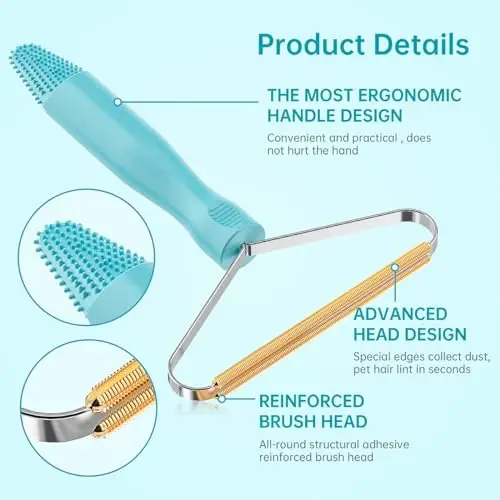 Cleaner Pro Kumaş Tıraş Makinesi - Halılar, Kanepe, Halı ve Evcil Hayvan Kuleleri için Evcil Hayvan Tüyü Temizleyici (2'li paket) - 3