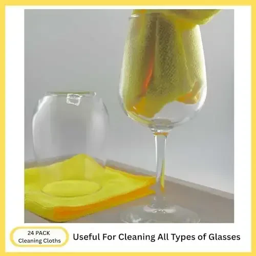 Cleanex Mikrofiber Temizlik Bezi Mutfak ve Evler İçin, Arabalar İçin Havlular. (300gsm) (24 Adet Sarı Paket) - 1