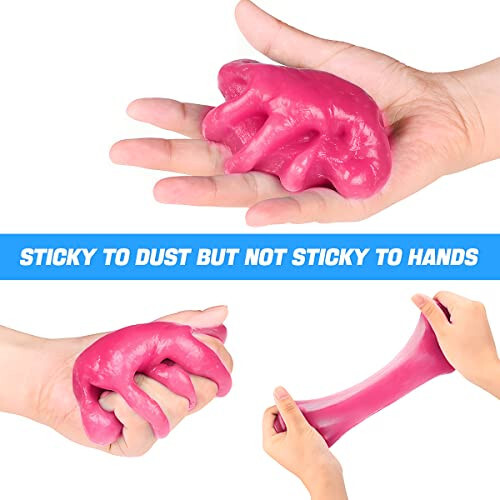 Cleaning Gel for Car, Auto Detailing Slime Mud, Putty Cleaner Dust Removal, Vehicle Interior Soft Glue Cleaning Tools Kit, Car Accessories for Cleaning Air Vents, Keyboard, PC, Laptops (Pink) - 4