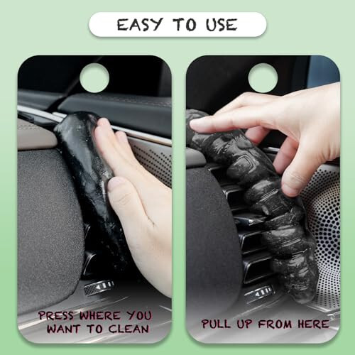 Cleaning Gel for Car Cleaner Cleaning Kit Automotive Air Vent Dust Cleaning Slime for Auto Cleaning Putty Universal Dust Car Accessories Car Interior Cleaner Keyboard Cleaning Laptop Black - 4