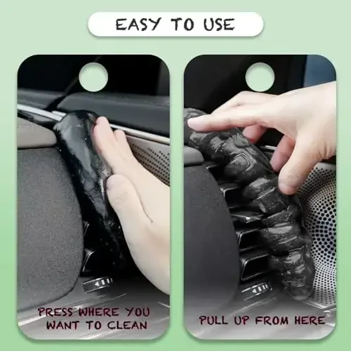 Cleaning Gel for Car Cleaner Cleaning Kit Automotive Air Vent Dust Cleaning Slime for Auto Cleaning Putty Universal Dust Car Accessories Car Interior Cleaner Keyboard Cleaning Laptop Black - 3