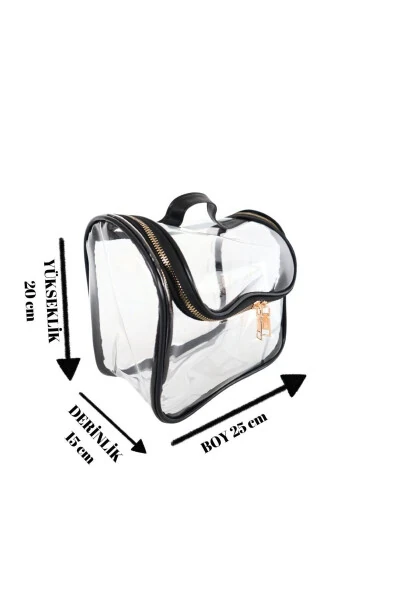 Clear Large Travel Makeup Bag - 4