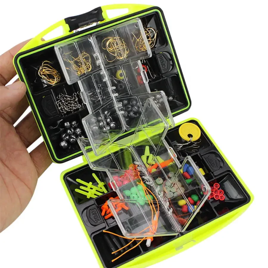 Clearance,aoksee Fishing Tackle Boxes, Multifunctional Fishing Tackle Kit Hooks Spoon Accessories Box Tools ,Gift for Men/Boys/Teens/father's day-GREEN - 3