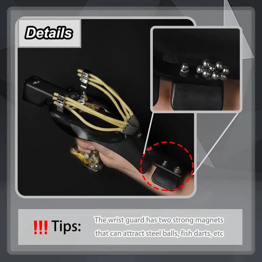 Clianle Adult Hunting Shooting Slingshot with Fishing Reel for Fish Shooting Slingshot - 3