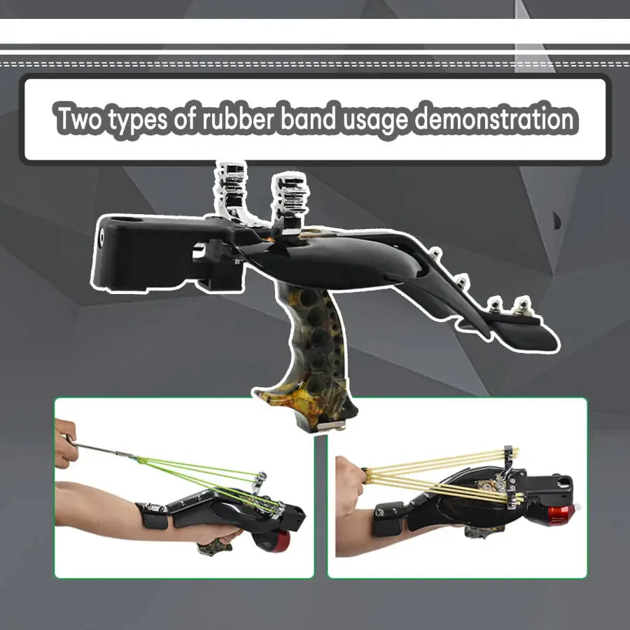 Clianle Adult Hunting Shooting Slingshot with Fishing Reel for Fish Shooting Slingshot - 9