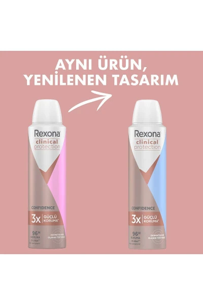 Clinical Protection Ayollar uchun Sprey Deodorant Confidence 96 soat himoya 150 Ml X2 - 19