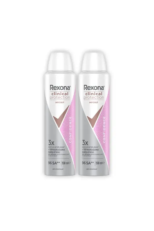 Clinical Protection Women's Spray Deodorant Confidence 96 Hours Protection 150 Ml X2 - 2