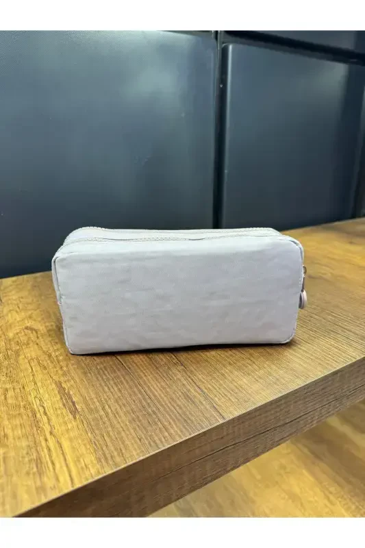 Clinker Water Resistant Clinker Fabric Washable Two Compartment Pencil Case Pencil Box Wallet Type-cream - 4